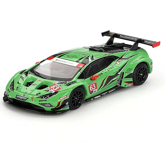 Mini GT 1/64 Lamborghini Huracan GT3 EVO2 #63 Iron Lynx IMSA 2023 Daytona 24 Hrs LHD Diecast Scale Model Car
