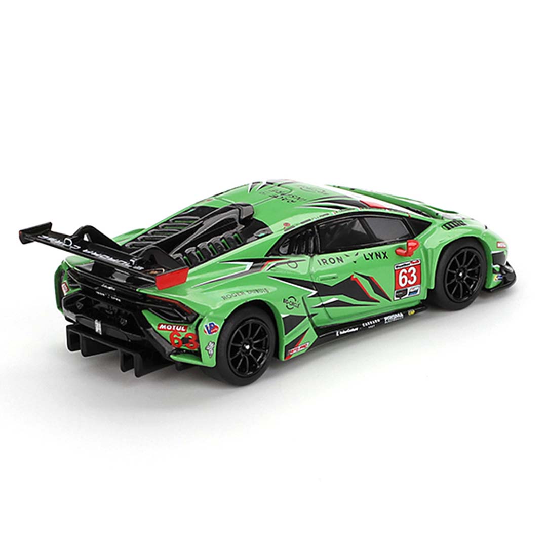 Mini GT 1/64 Lamborghini Huracan GT3 EVO2 #63 Iron Lynx IMSA 2023 Daytona 24 Hrs LHD Diecast Scale Model Car