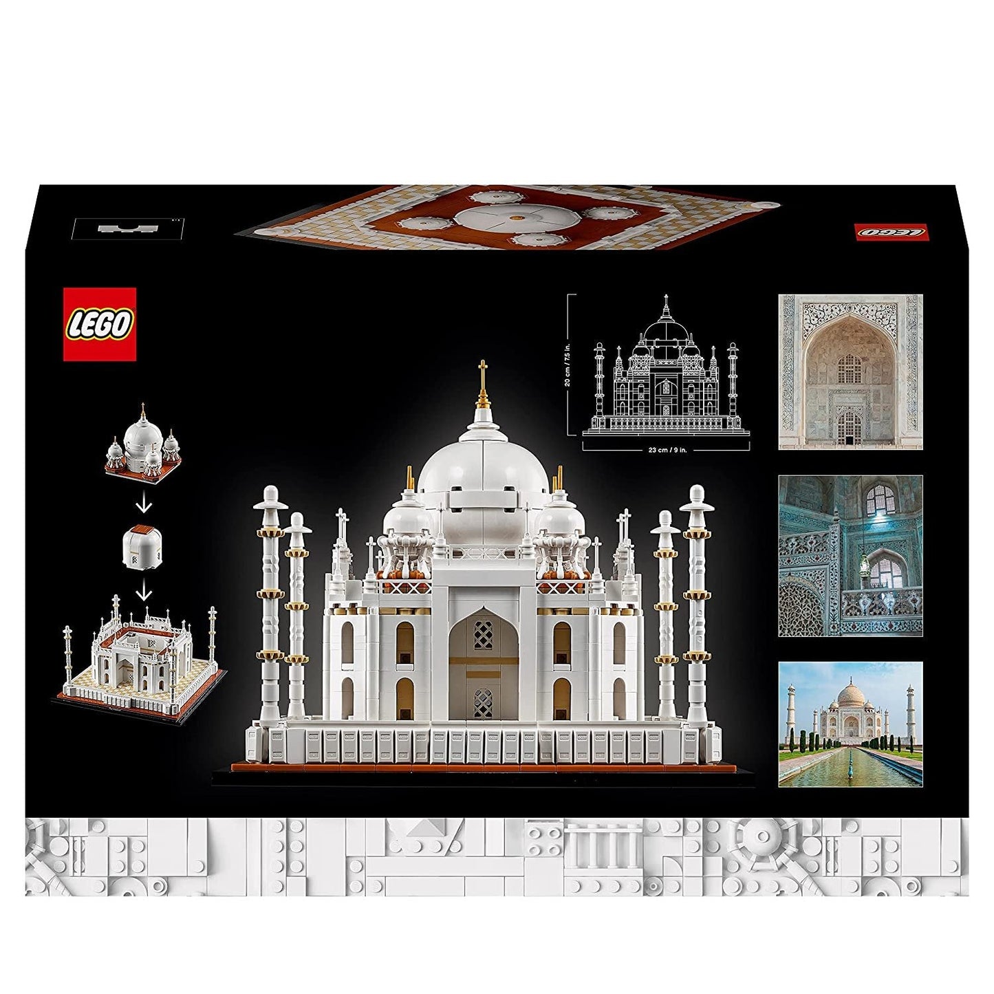 LEGO Architecture L&Marks Collection Taj Mahal 21056 Building Kit (2,022 Pcs),Multicolor
