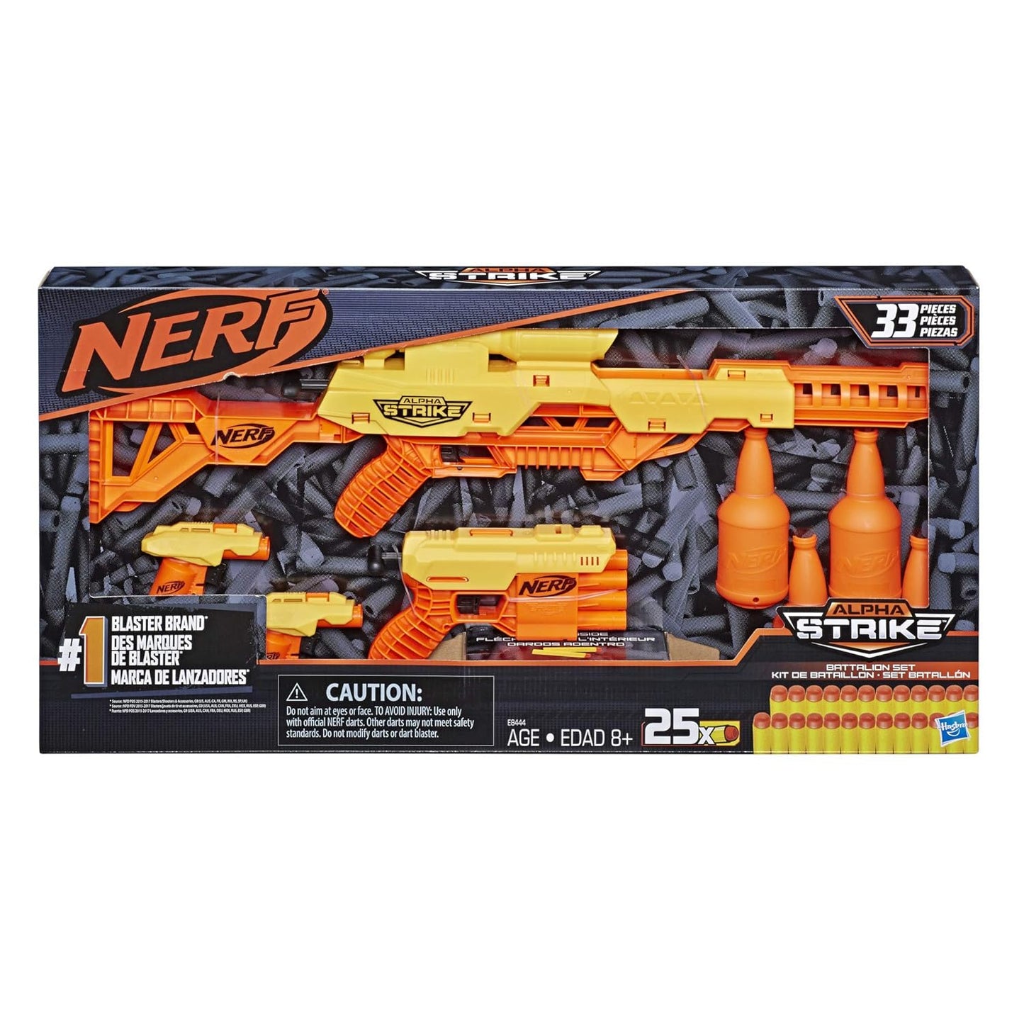 Nerf Alpha Strike Battalion Set - Includes 4 Blasters, 4 Half-Targets, and 25 Official Darts Age 8+