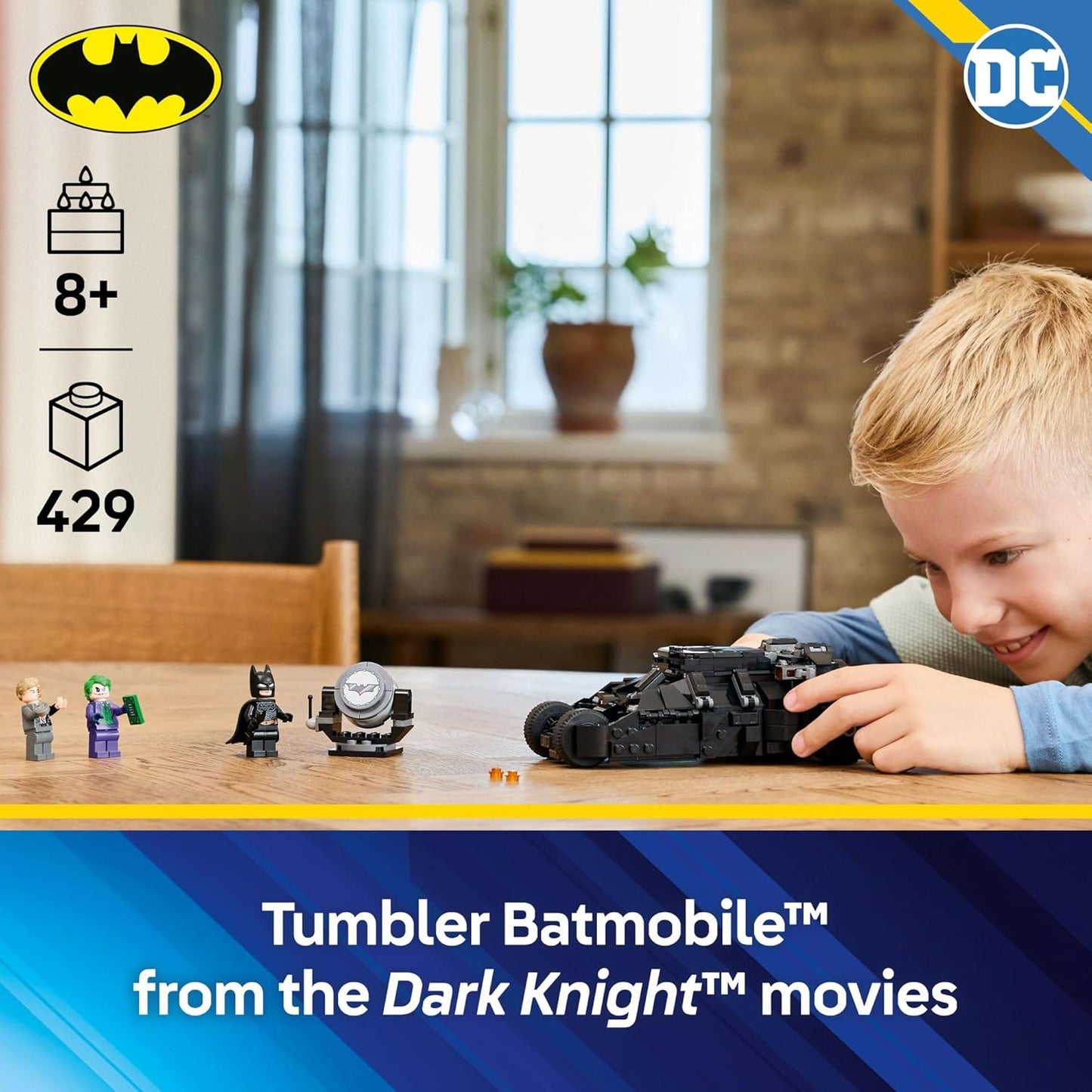 LEGO 76303 DC Batman Tumbler vs. Two-Face & The Joker Building Set (429 Pieces)
