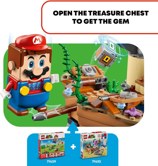 LEGO Super Mario Dorrie's Sunken Shipwreck Adventure Expansion Set, Super Mario Collectible Toy for Kids with Cheep Cheep, Cheep Chomp and Blooper Figures, Gift for Boys, Girls and Gamers, 71432