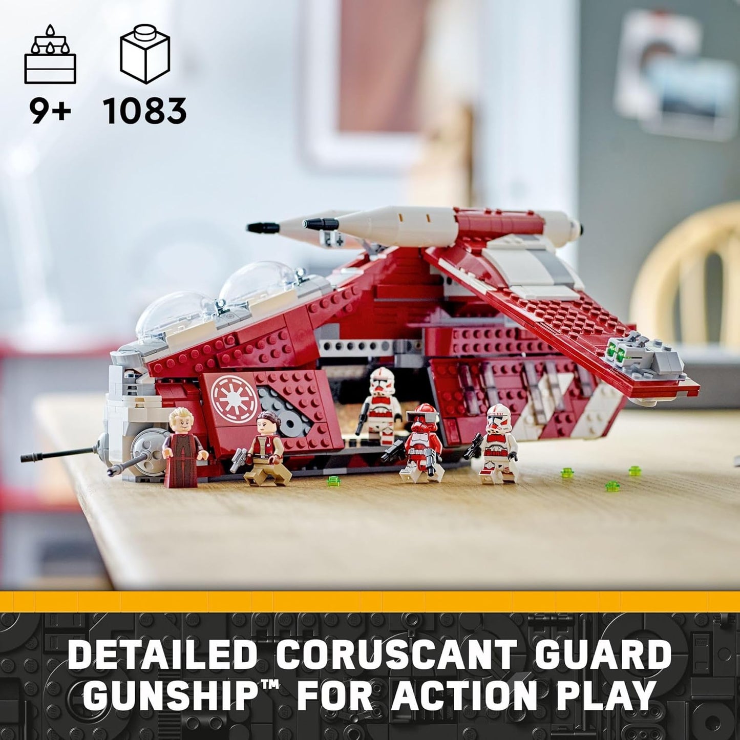 LEGO 75354 Star Wars The Clone Wars Coruscant Guard Gunship Building Set (1083 Pieces)