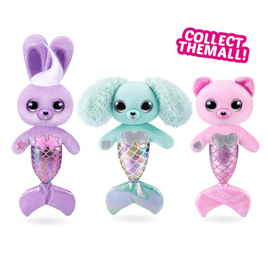 Pets Alive Furmaids by ZURU Mermaid Plush Interactive Light and Sound Girls Toy (Pink Rabbit)