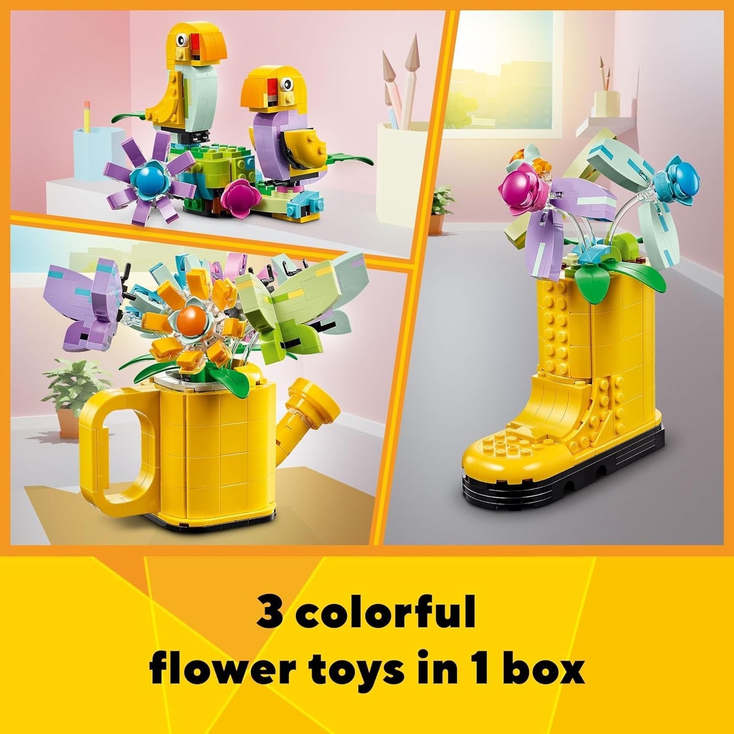 LEGO 31149 Flowers in Watering 3in1 Toy (420 Pieces)