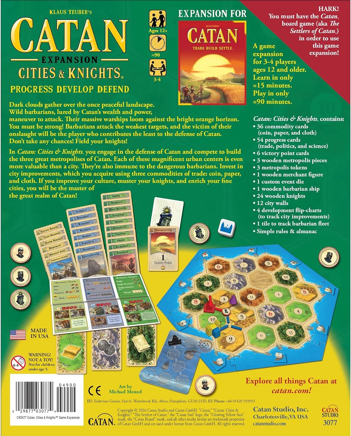 Catan: Cities & Knights Expansion Board Game