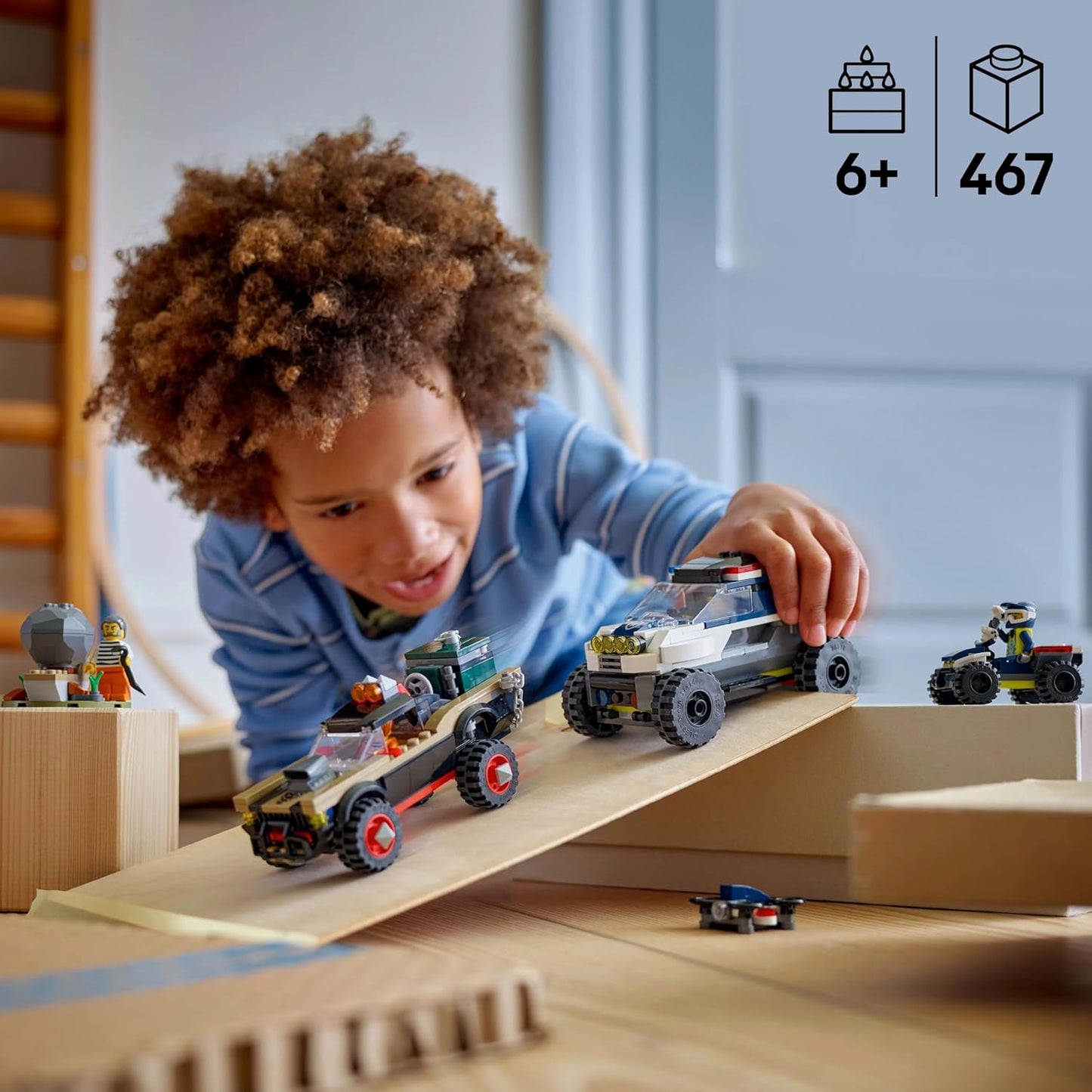 LEGO City Off-Road Police Car Chase Set 60449 Building Blocks Toys for 6+ Gift for Boys and Girls