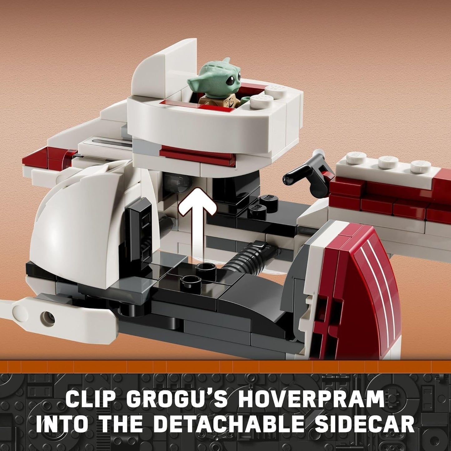 LEGO 75378 Star Wars BARC Speeder Escape, Mandalorian Toy Building Set for Kids, May The 4th Be with You Decoration with Kelleran Beq and Grogu, Star Wars Toy for Boys, Girls and Fans Ages 8 and Up