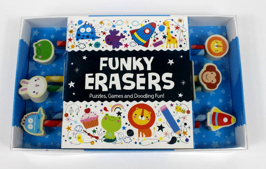 Pencil Toppers. Funky Erasers Puzzles, Games And Doodling Fun!