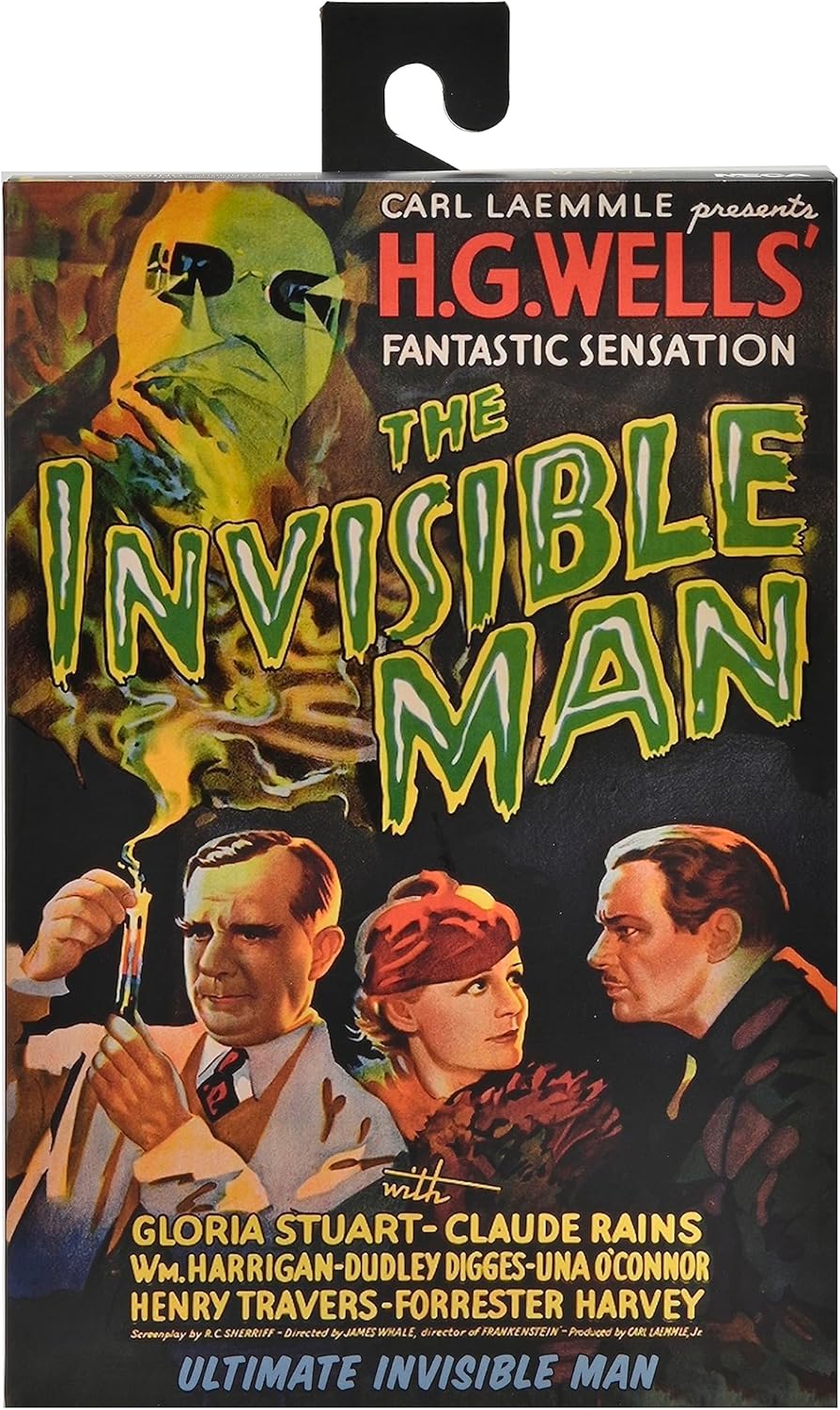NECA - Universal Monsters - 7” Scale Action Figure - Ultimate Invisible Man Figure (Color)