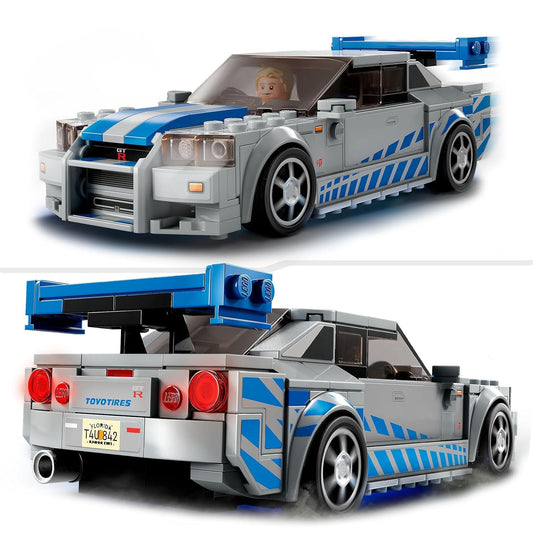 LEGO 76917 Speed Champions 2 Fast 2 Furious Nissan Skyline GT-R (R34) 319 Pieces