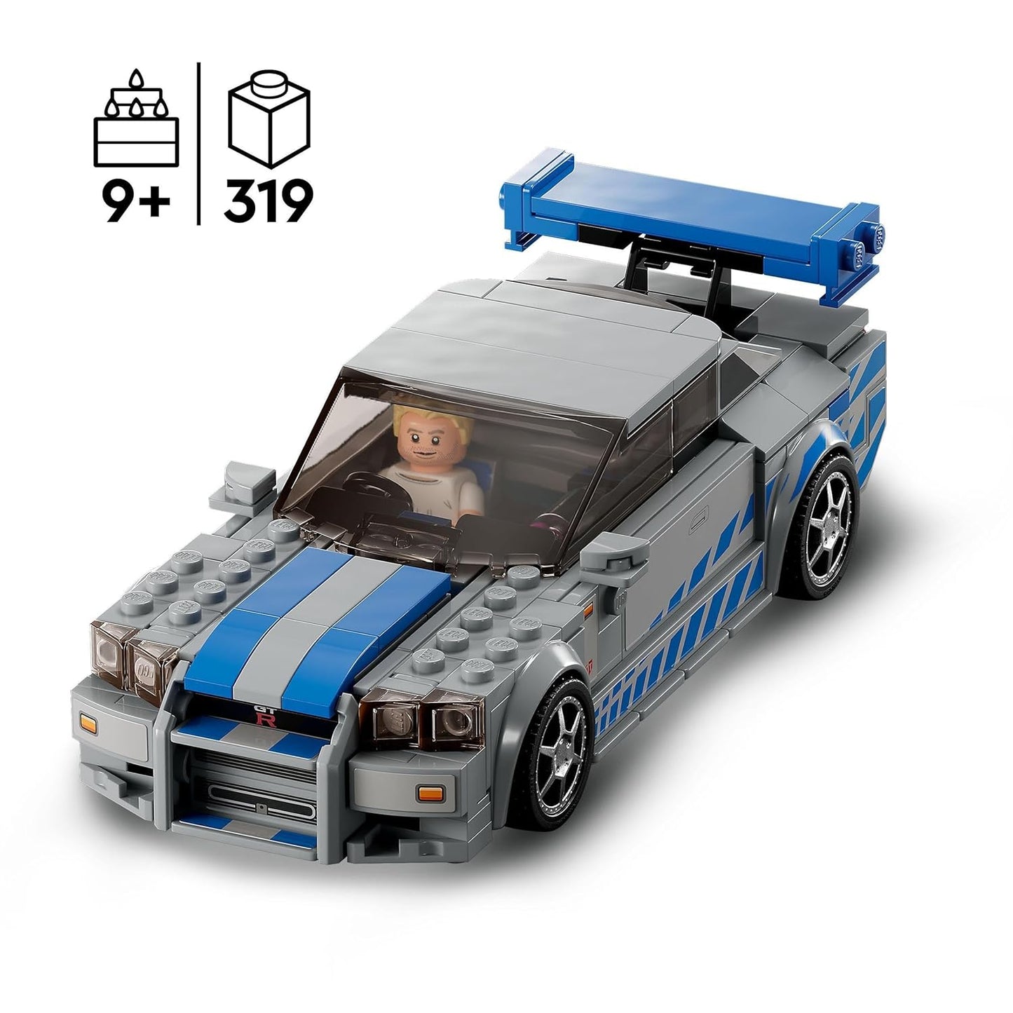 LEGO 76917 Speed Champions 2 Fast 2 Furious Nissan Skyline GT-R (R34) 319 Pieces