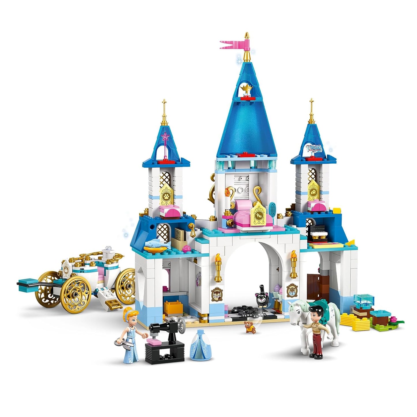 LEGO ǀ Disney Princess Cinderella’s Castle & Horse Carriage Building Set 43275 Building Blocks Toys for 6+ Gift for Boys and Girls