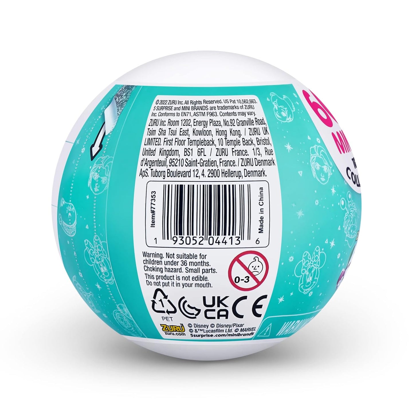 Zuru Mini Brands Disney Store Edition Series 2 Miniature Toy Product Blind Capsule - Contains 5 Miniature Figures