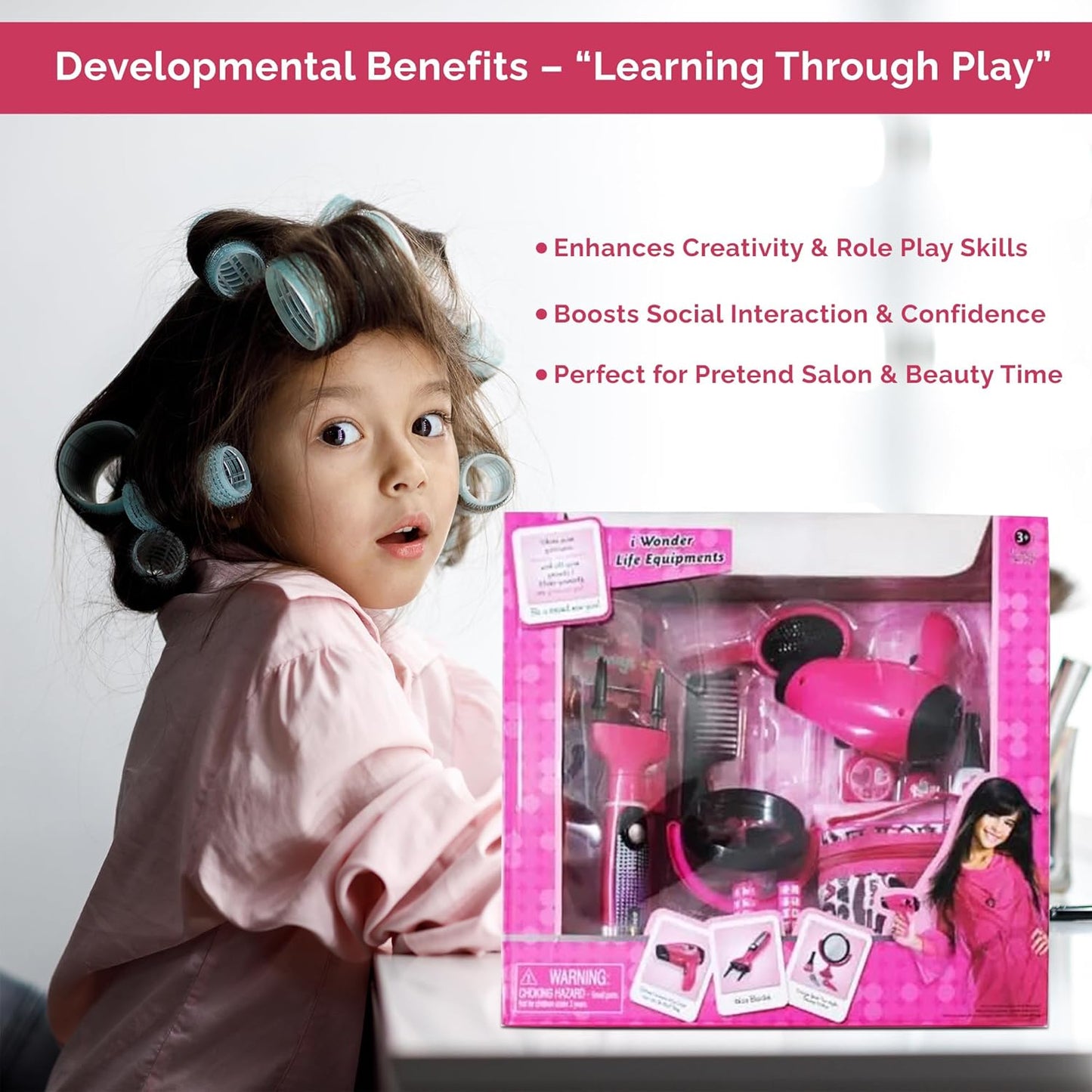 Chilbit Makeupkit for Girls Kids Children (Toy Set Salon Toy Kit Cosmetics Kits with Comb/Hair/Brush/Vanity Bag All kit for Kids Big Size for All Ages) New