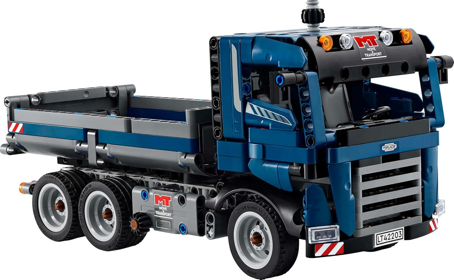 LEGO Technic Tipping Dump Truck Toy, Blue Construction Vehicle Set 42203 Building Blocks Toys for 9+ Gift for Boys and Girls