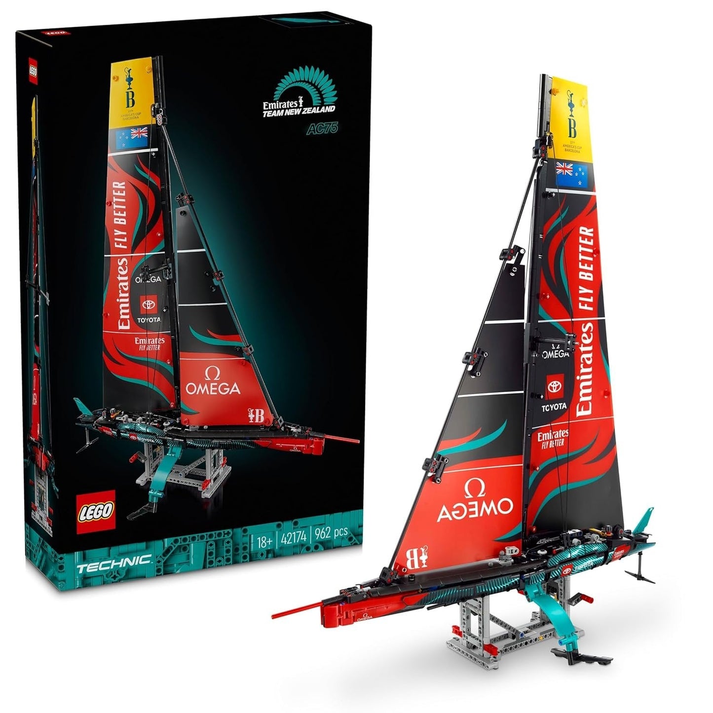 LEGO 42174 Technic Emirates Team New Zealand AC75 Yacht – 962 Pieces
