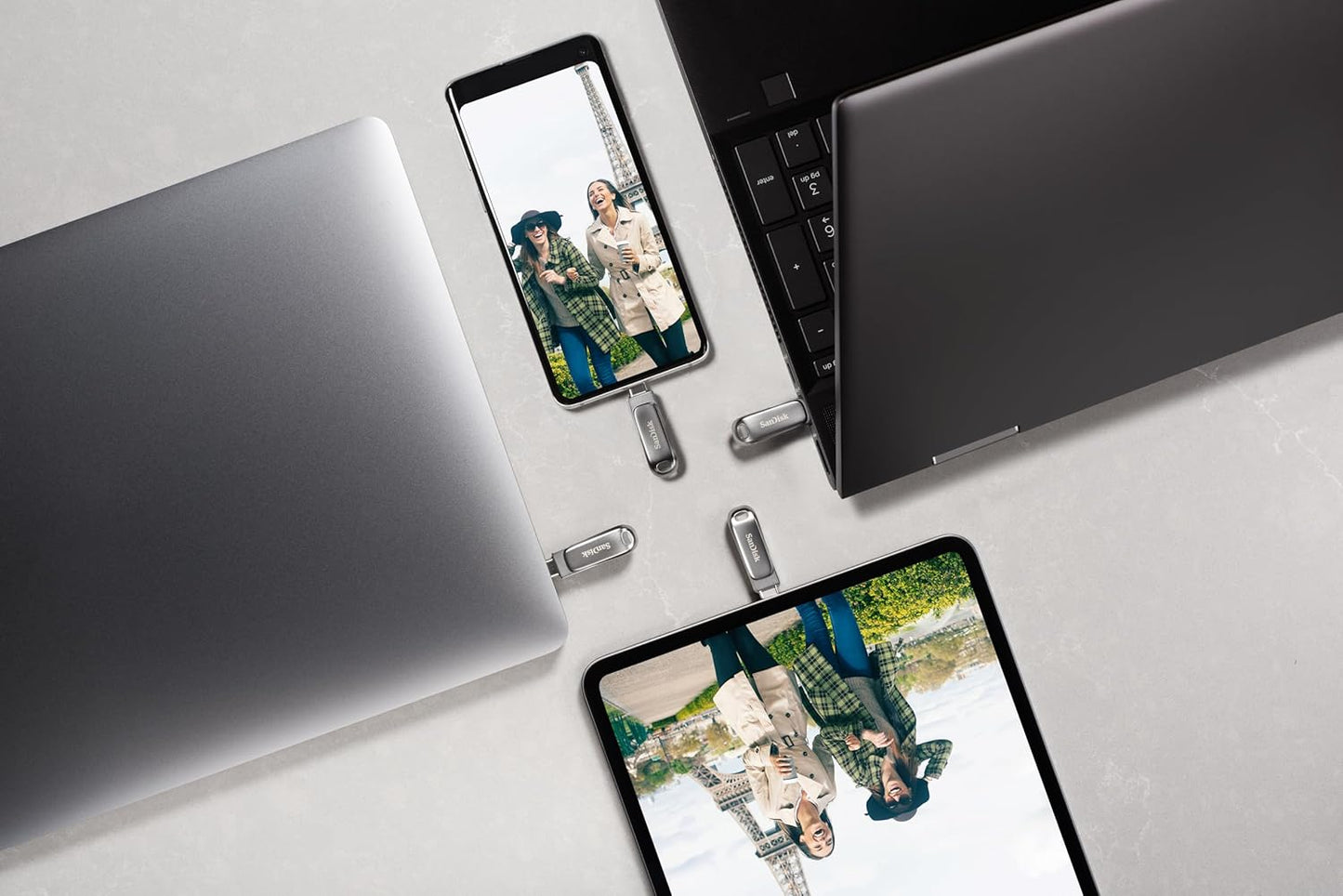 SanDisk Ultra Dual Drive Luxe USB_c Type-C 32GB, OTG, Upto 150MB/S, Pendrive, Silver, 5Y Warranty (SDDDC4-032G-I35)