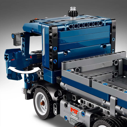 LEGO Technic Tipping Dump Truck Toy, Blue Construction Vehicle Set 42203 Building Blocks Toys for 9+ Gift for Boys and Girls