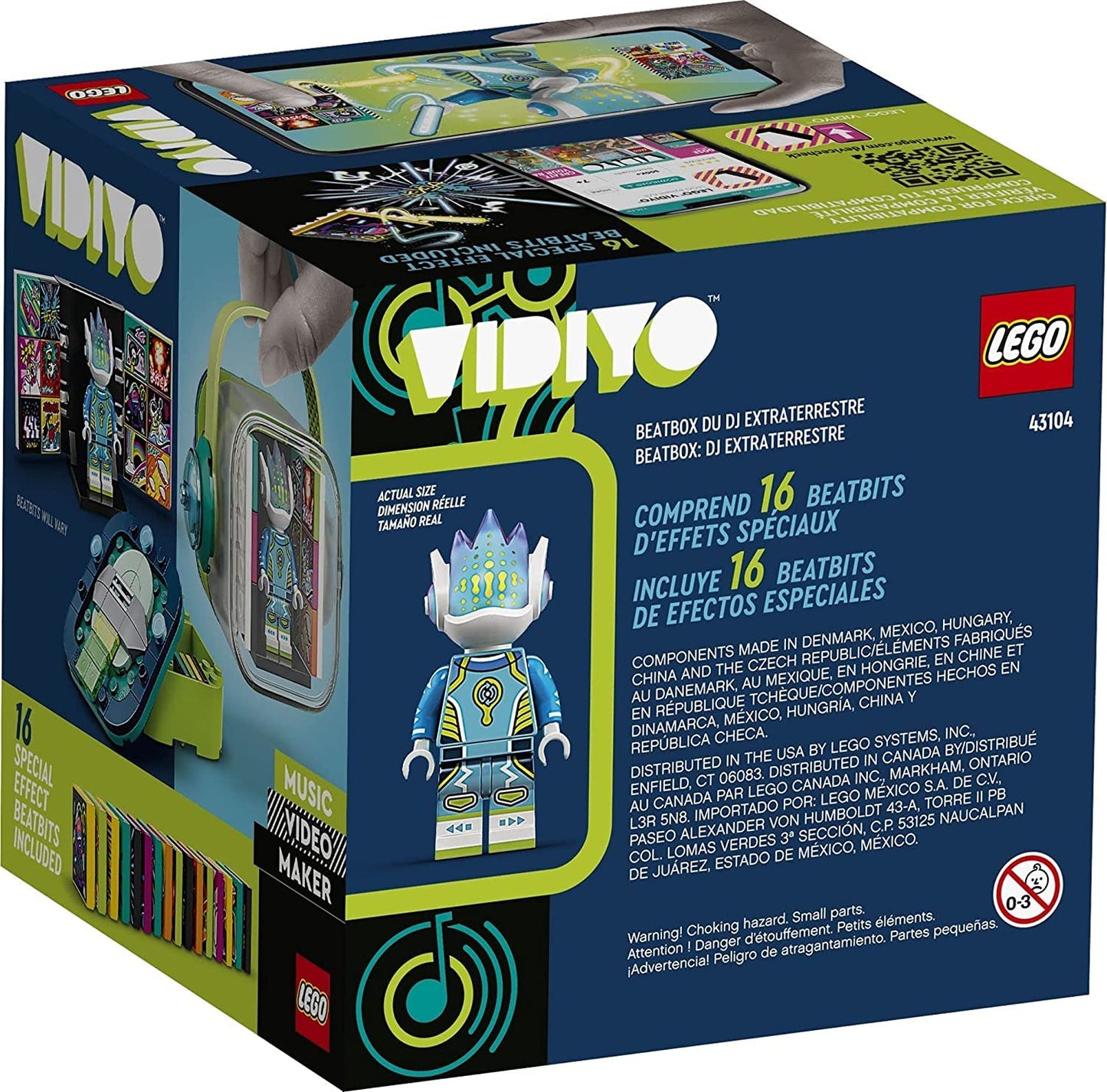( Box Damage ) Lego VIDIYO Alien DJ Beatbox 43104 Building Kit with Minifigure; Creative Kids Will Love Producing Music Videos Full of Songs, Dance Moves and Special Effects, New 2021 (73 Pieces)