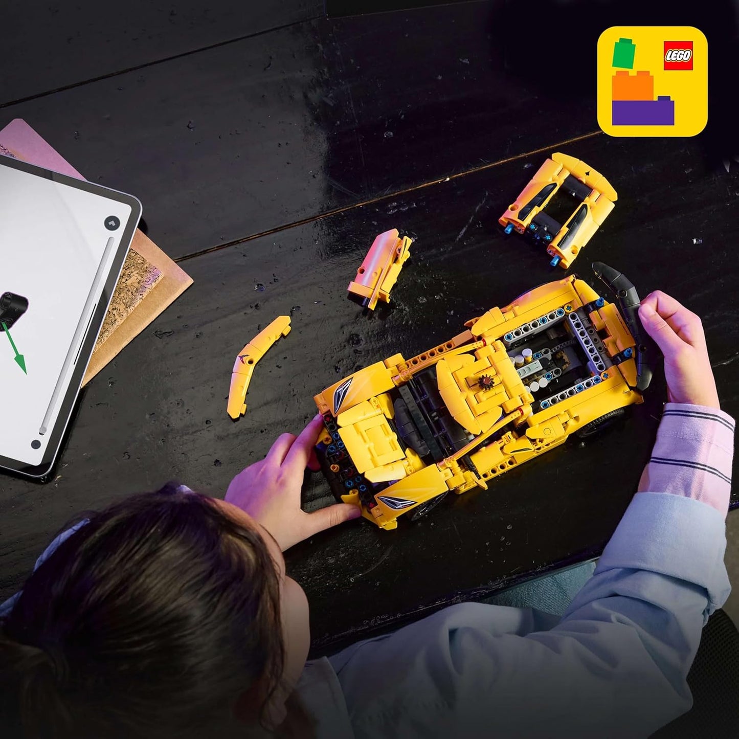 LEGO Technic Chevrolet Corvette Stingray Car Model Kit Vehicle Toy 42205 Building Blocks Toys for 9+ Gift for Boys and Girls