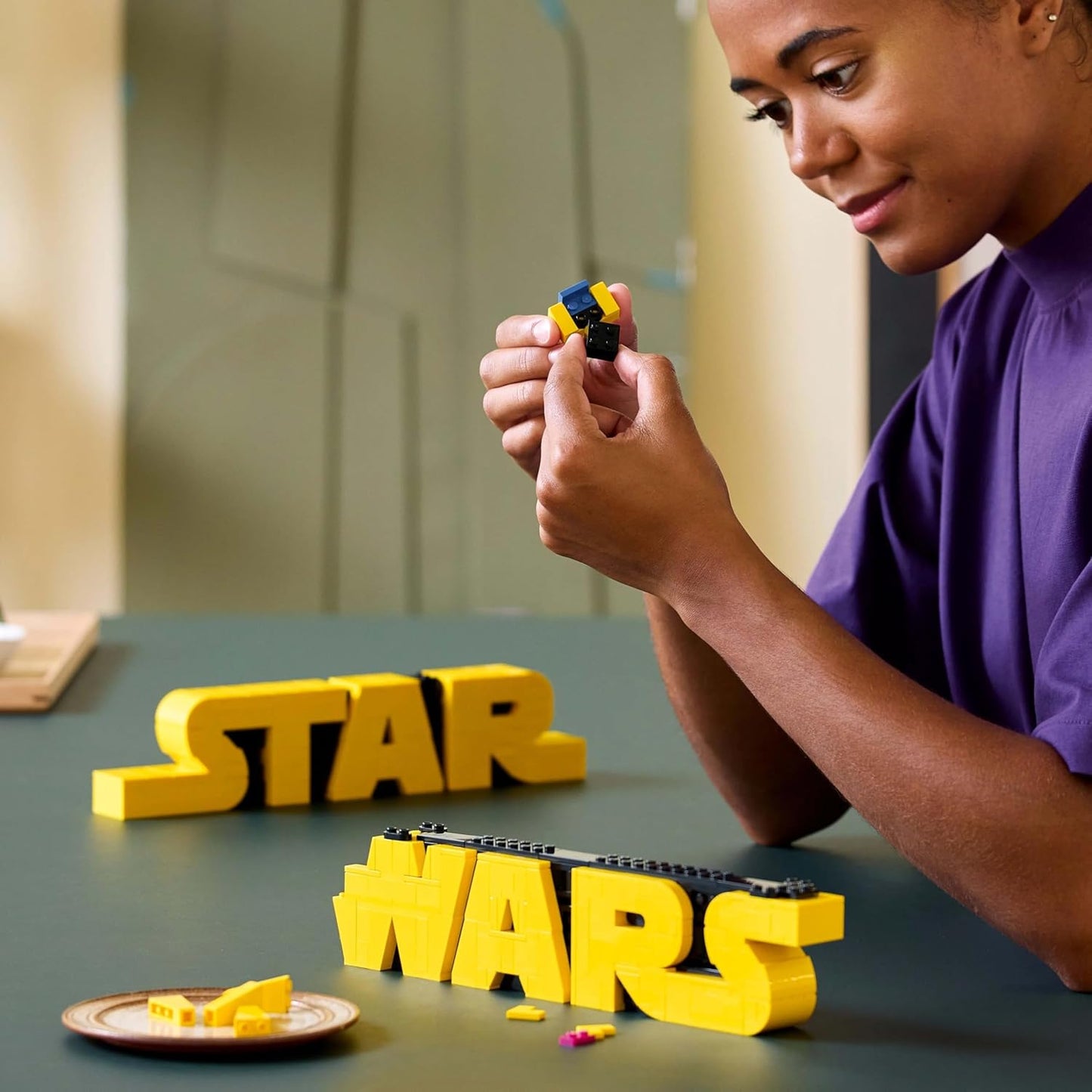 LEGO Star Wars Brick-Built Star Wars Logo Sign 75407 Building Blocks for 18+ Gift