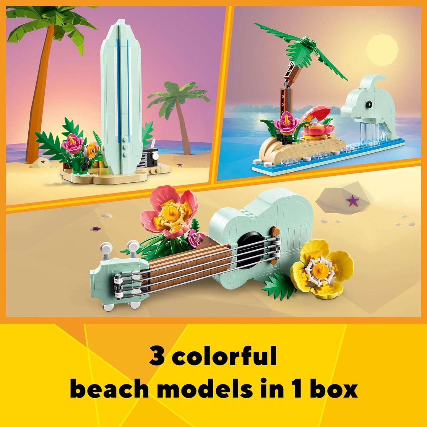 LEGO 31156 Tropical Ukulele 3in1 Toy Set (387 Pieces)