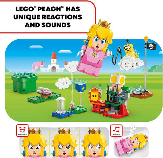 LEGO 71441 Super Mario Adventures with Interactive Peach Princess Toy, Super Mario Playset for Kids, Yellow Toad Figure, Nintendo Toy Gift for Girls, Boys and Any Gamers Ages 6 and Up
