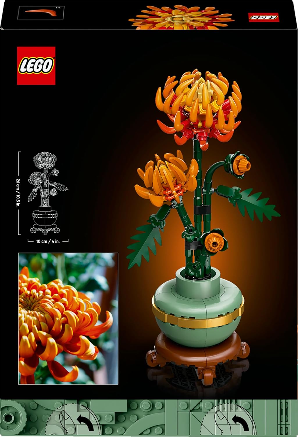 LEGO Icons Chrysanthemum Flower Decor Building Set 10368 Building Blocks for 18+ Gift- Botonical Collection