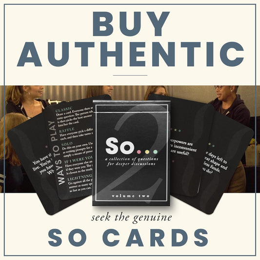 So Cards: A Collection of Questions for Deeper Discussions Board Game