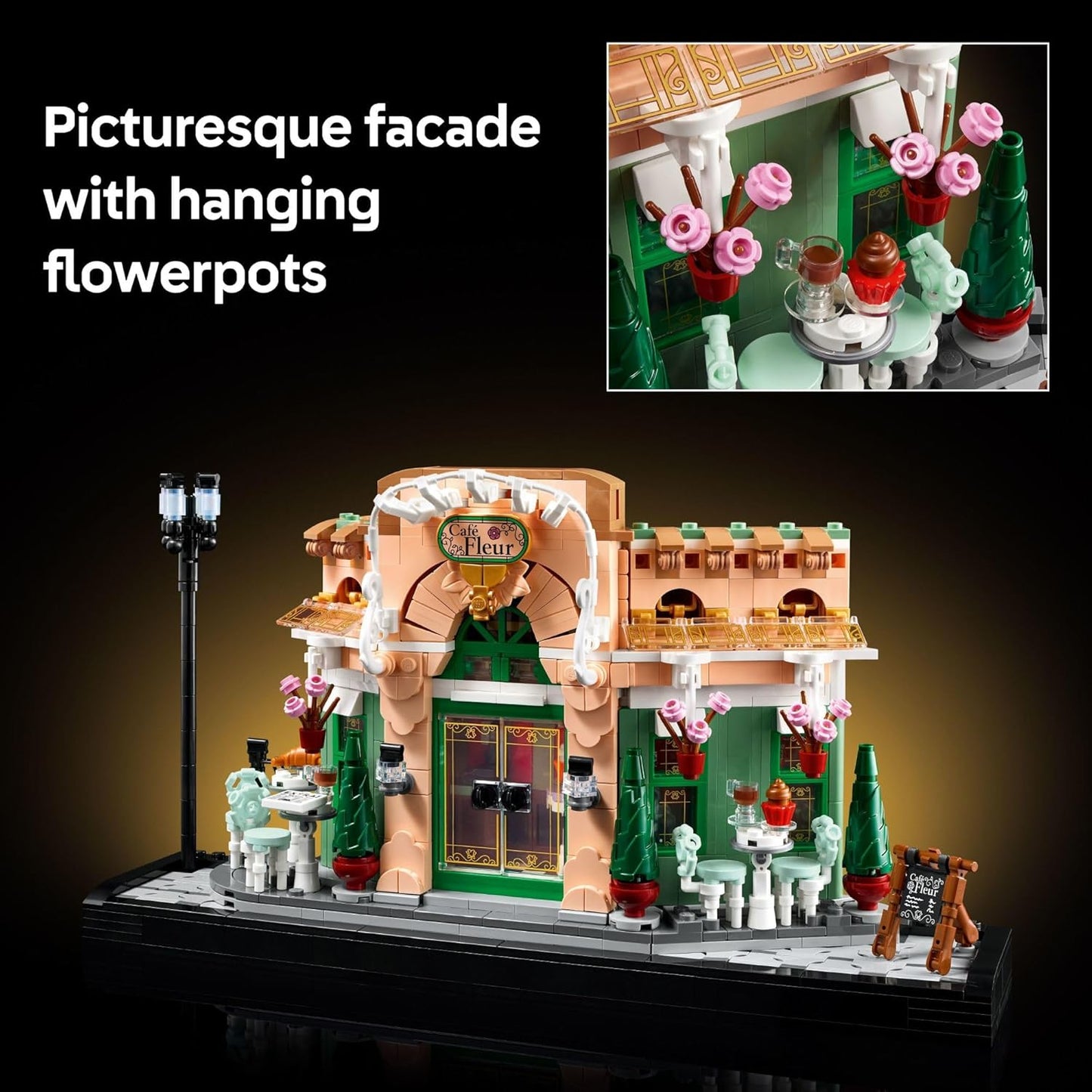 LEGO 10368 Icons French Café Paris Building Set (1101 Pieces)