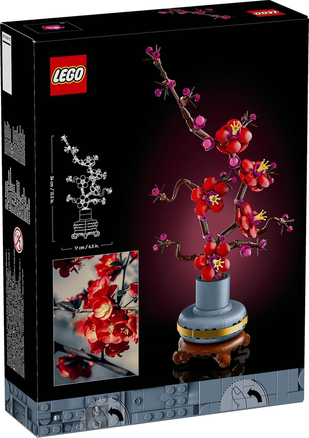 LEGO Icons Plum Blossom Flower Decor Display Set 10369 (327 Pieces)- Botonical Collection