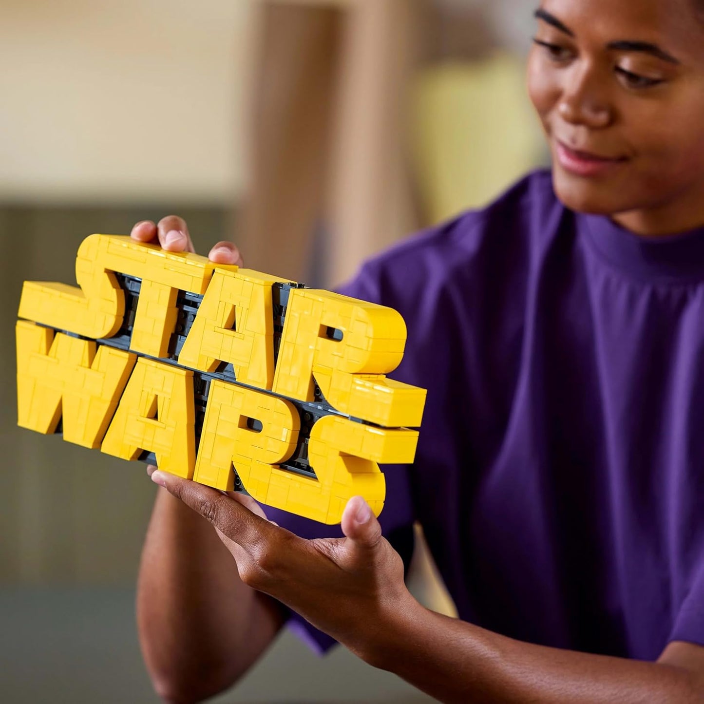 LEGO Star Wars Brick-Built Star Wars Logo Sign 75407 Building Blocks for 18+ Gift