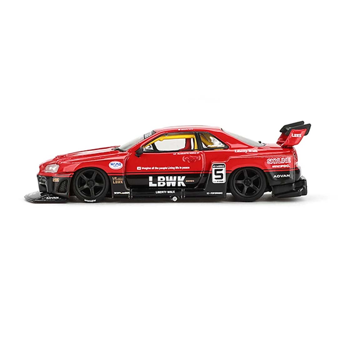 Mini GT 1/64 Nissan LB-ER34 Super Silhouette Skyline Red Black