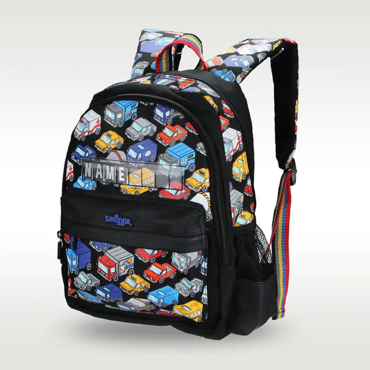 Smiggle School Bag : Cars Colorful & Stylish 14 Inch Backpack for Kids