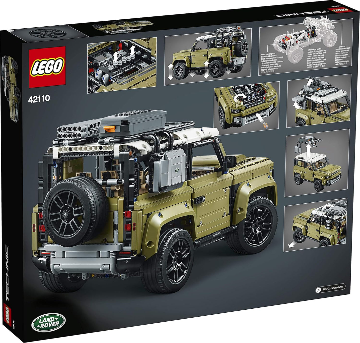 LEGO 42110 Technic Land Rover Defender Off Road 4x4 Car, Exclusive Collectible Model, 2573 Pieces Advanced Building Set,Multicolor