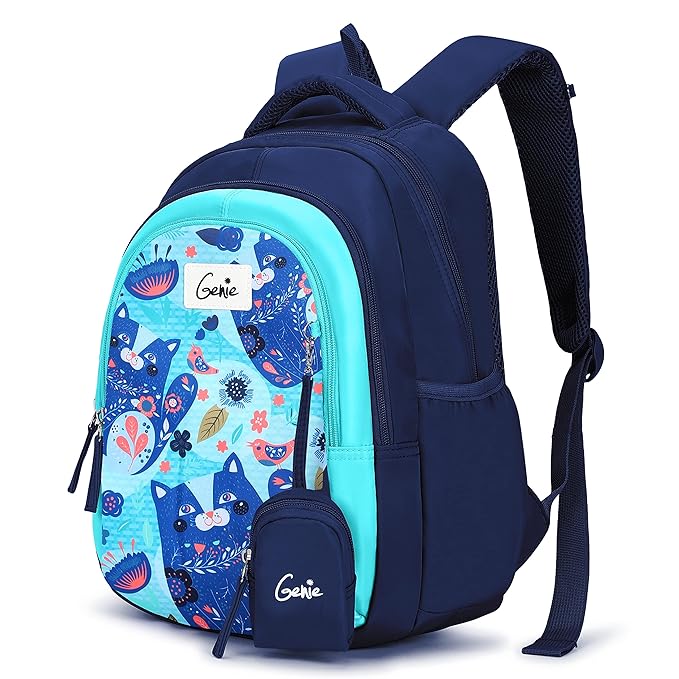 Genie Kitty Kids School Bags, 15 inches, Cute, Colourful bags