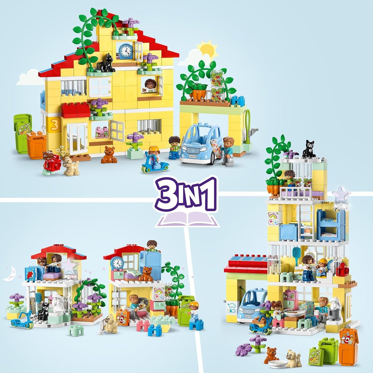 LEGO 10994 DUPLO My Town The Family House 3-in-1 Building Set (1083 Pieces)