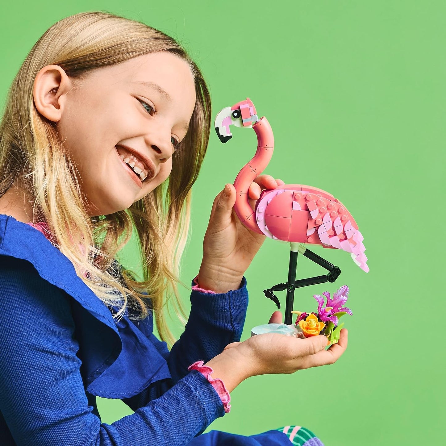 LEGO Creator 3in1 Wild Animals: Pink Flamingo Animal Toy Playset 31170 Building Blocks Toys for 8+ Gift for Boys and Girls