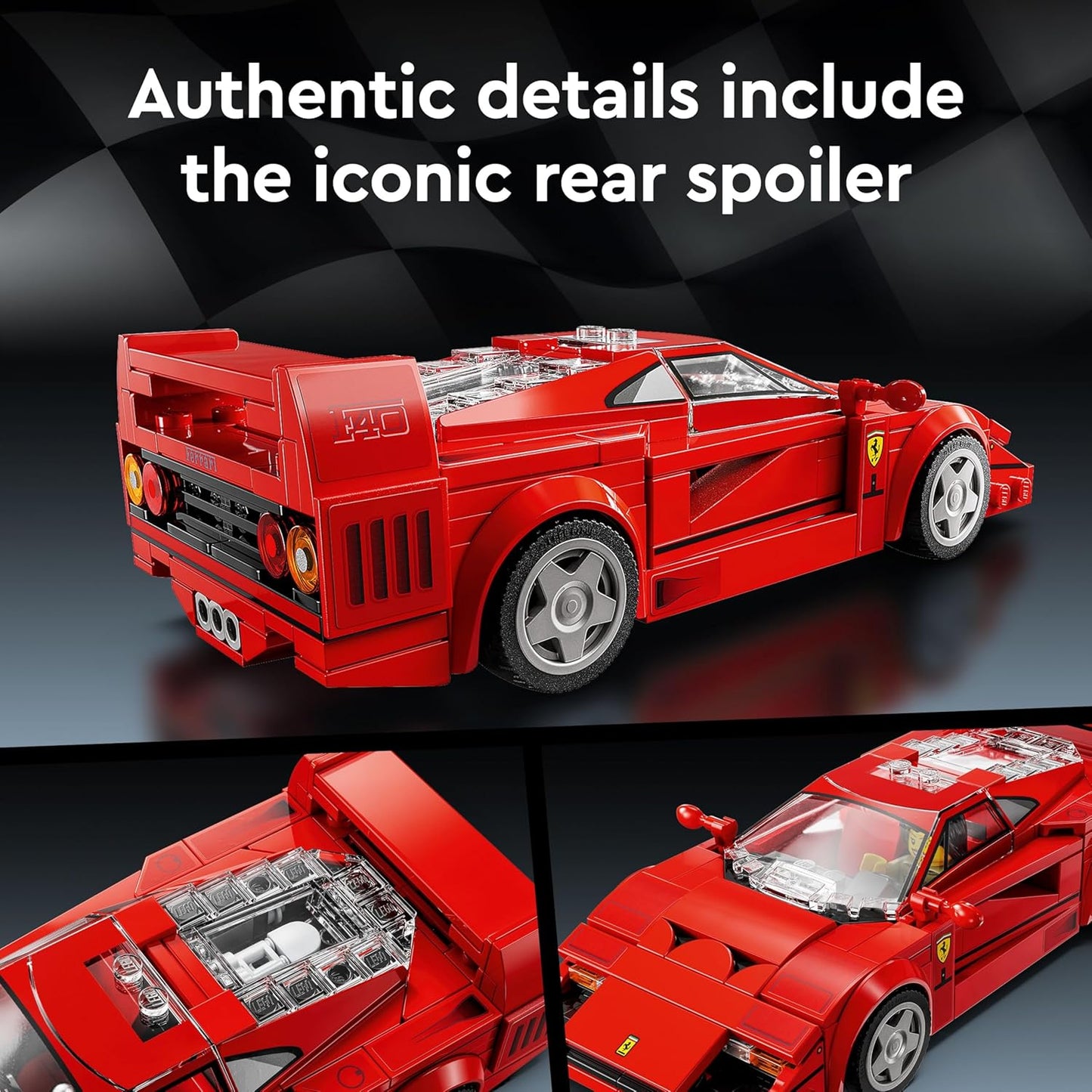 LEGO Speed Champions Ferrari F40 Supercar Vehicle Toy 76934 Building Blocks Toys for 9+ Gift for Boys and Girls
