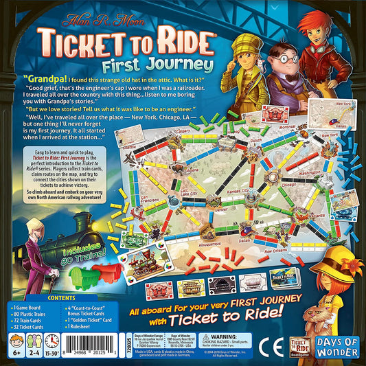 Ticket to Ride First Journey Board Game