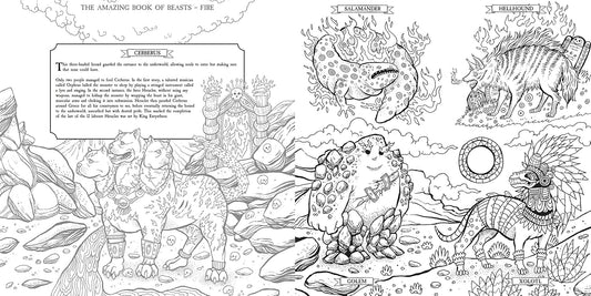 The Book of Beasts: Color and Discover – A Mythical Journey Illustrated by Angela Rizza | Written & Edited by Jonny Marx