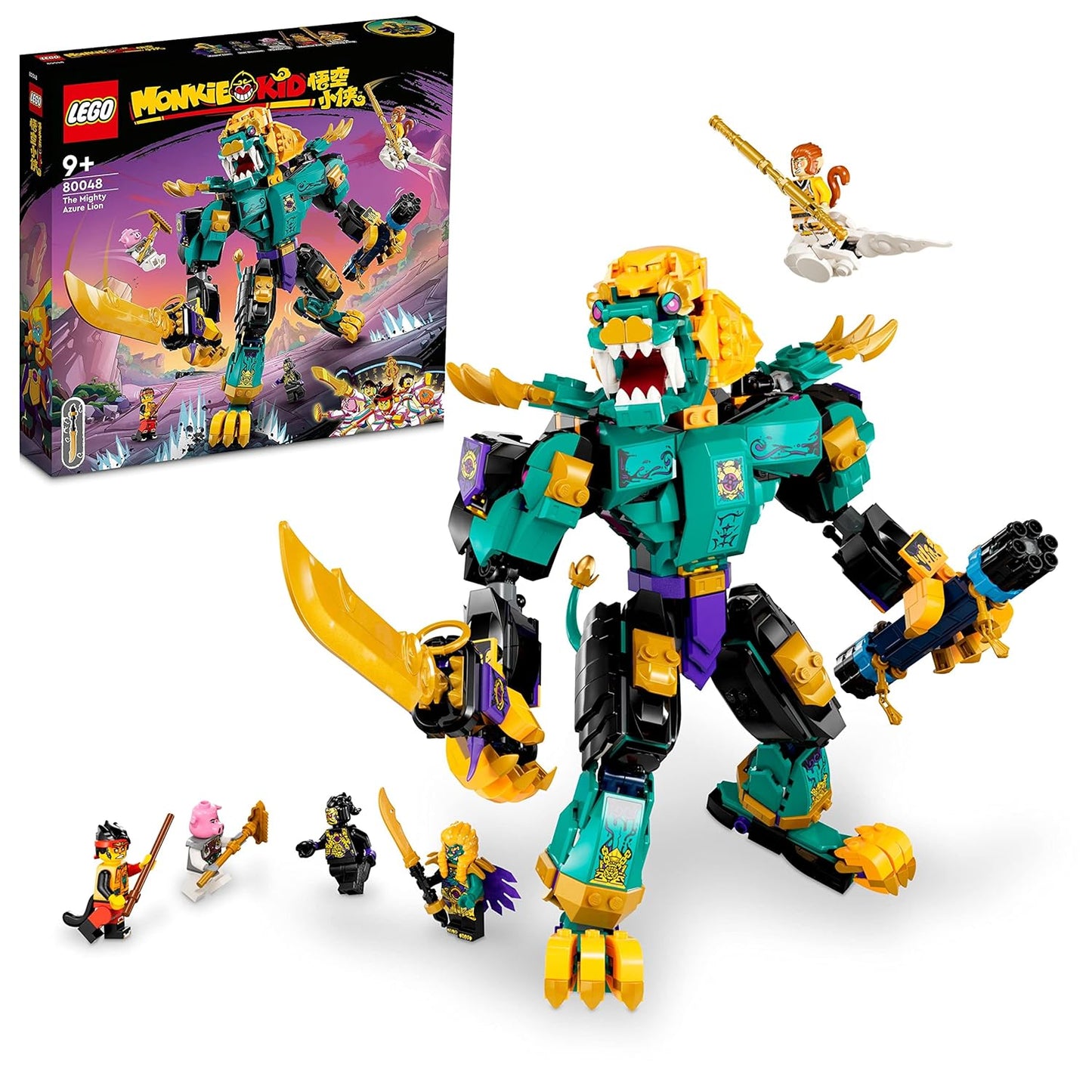LEGO 80048 Monkie Kid The Mighty Azure Lion – 789-Piece Adventure Set