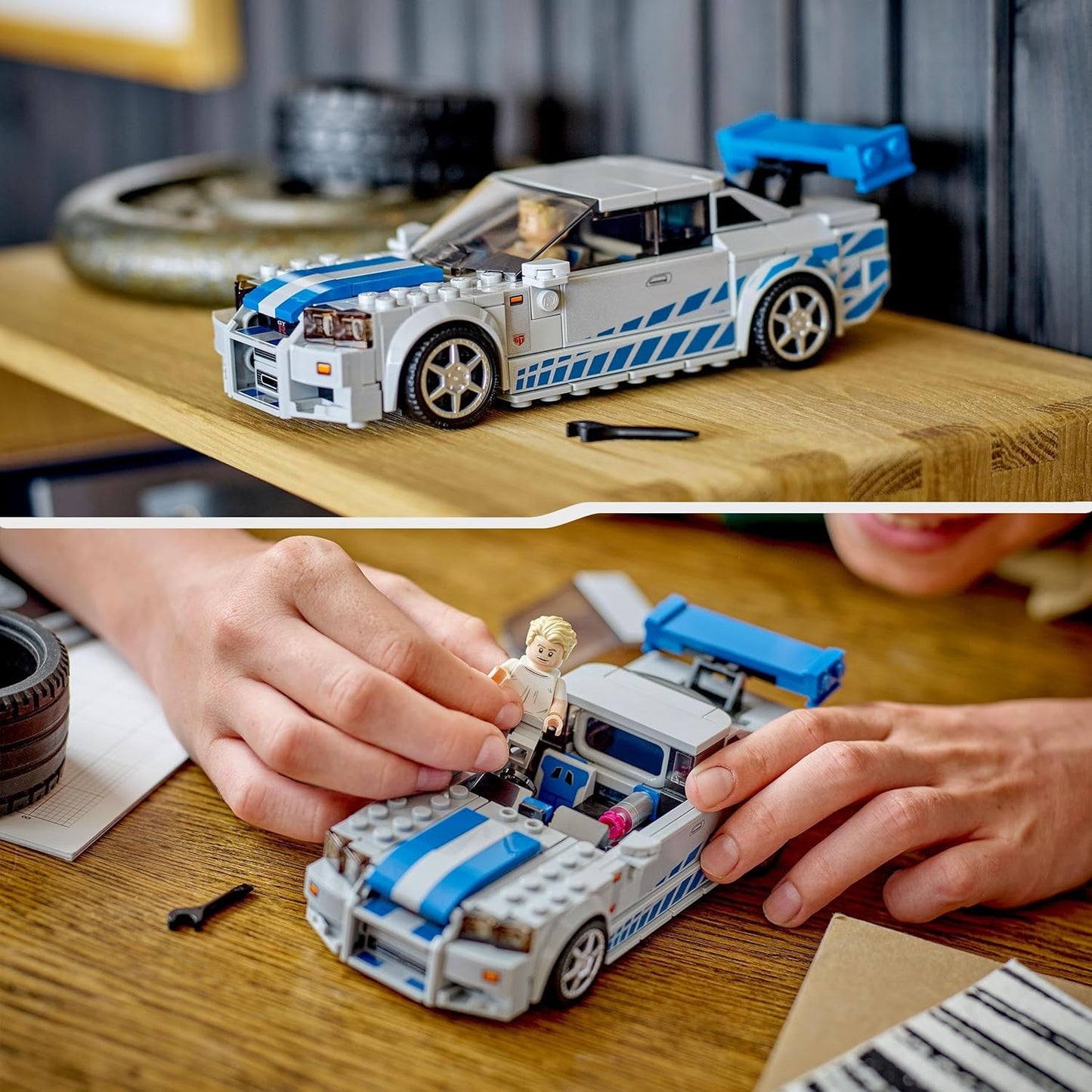 LEGO 76917 Speed Champions 2 Fast 2 Furious Nissan Skyline GT-R (R34) 319 Pieces