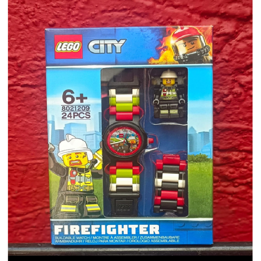 Unisex-Child LEGO 8021209 Digital Watch Set Minifig Link City Fireman