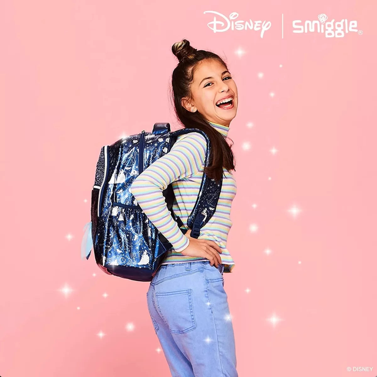 Smiggle School Bag : Disney Cinderella Colorful & Stylish 16 Inch Backpack for Kids