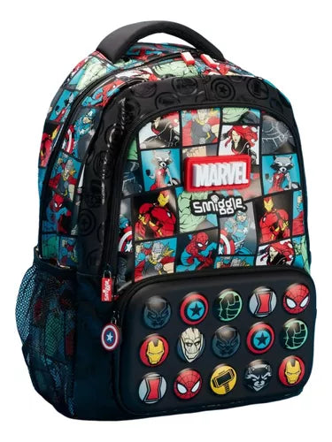 Smiggle School Bag : Marvel Avengers Colorful & Stylish 16 Inch Backpack for Kids