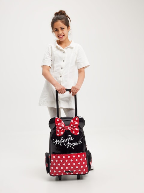 Smiggle School Bag : Minnie Mouse Colorful & Stylish 18 Inch Trolley Backpack for Kids