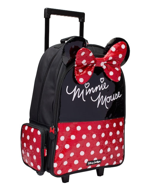 Smiggle School Bag : Minnie Mouse Colorful & Stylish 18 Inch Trolley Backpack for Kids