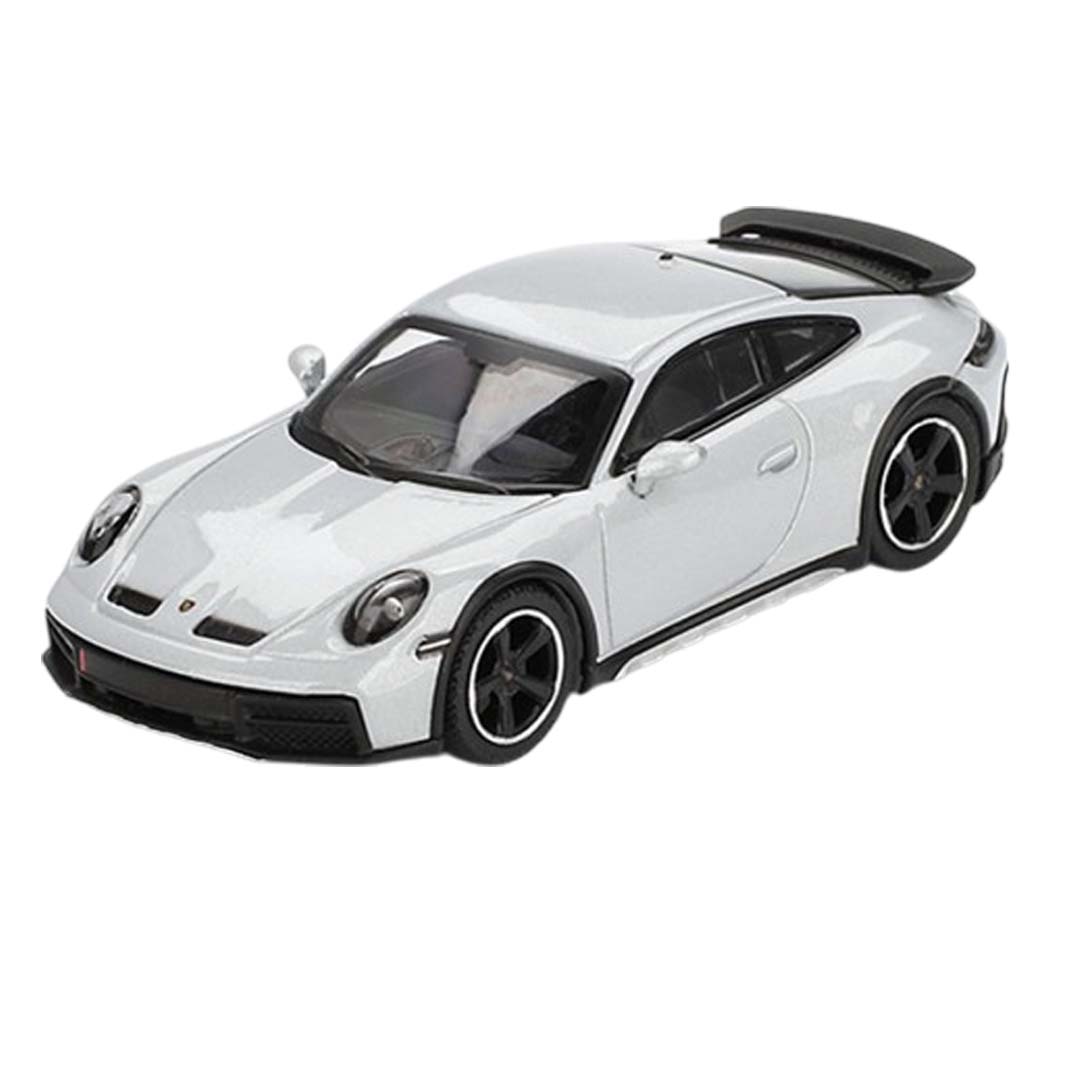 Mini GT 1:64 Porsche 911 Dakar – Ice Gray Metallic (LHD) Diecast Scale Model Car